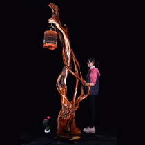 Cliff cypress cypress root carved wood carved frame Tree root natural living room log base ornaments Large floor-to-ceiling with the shape