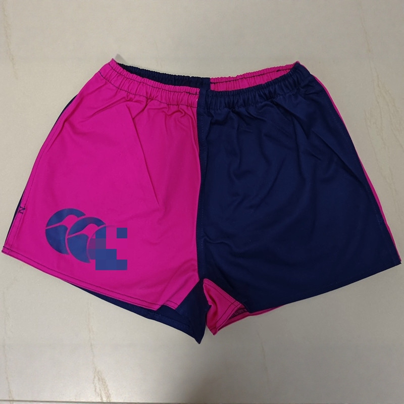 Slightly Flawed B-Grade Product, Unisex Pure Cotton Color-Blocked Rugby Football Sports Shorts, No Pockets