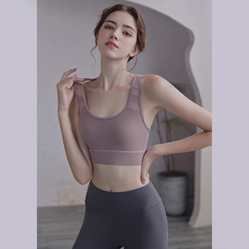 2026 Spring and Autumn Quick-Drying Sports Fitness Professional Running Women's Morning Run Pilates Training Yoga Suit with Chest Pad Set