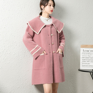 大衣女外套时尚小香风中长款大衣秋冬季新款