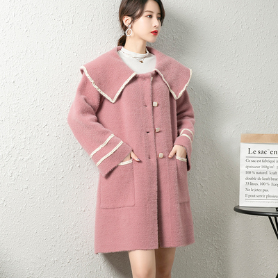 大衣女外套时尚小香风中长款大衣秋冬季新款