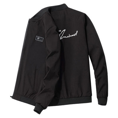 春秋夹克衫男青年加绒夹克学生棒球服外套