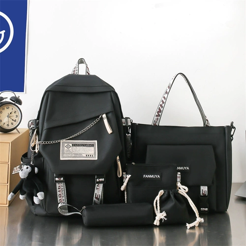 Модный трендовый вместительный и большой ранец, комплект для школьников, сумка через плечо, для средней школы, надевается на плечо