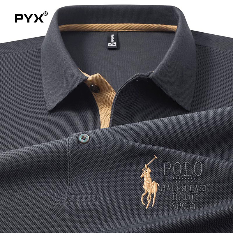 High-End Polo Shirt Men's Short-Sleeved T-Shirt 2026 Summer New Style Lapel Long-Sleeved Top Men's Spring and Autumn Style
