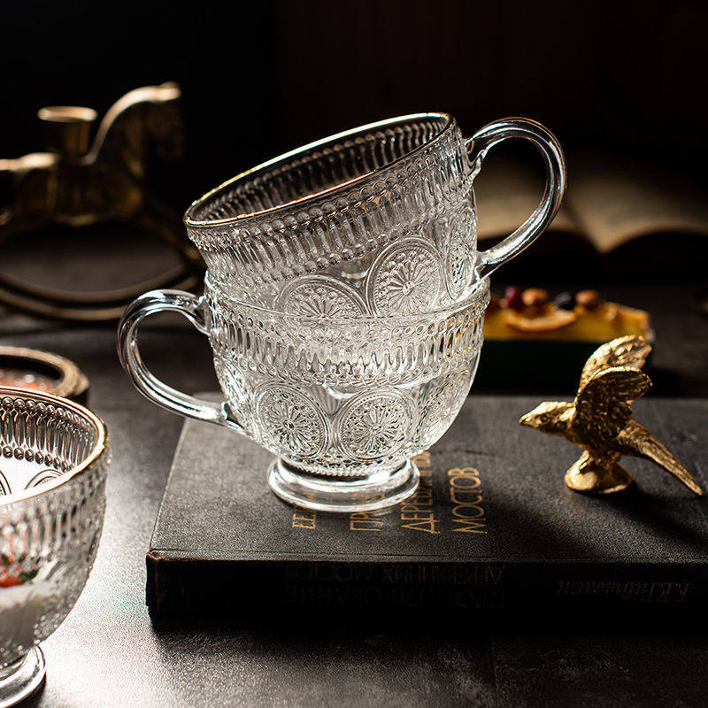 虾选 太阳花浮雕 早餐杯 2只 天猫优惠券折后￥9.9包邮（￥19.9-10）