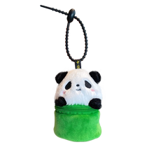 2024 New Bamboo Panda Plush Coin Purse Key Bag Small Purse Headphone Storage Bag Mini Small Bag