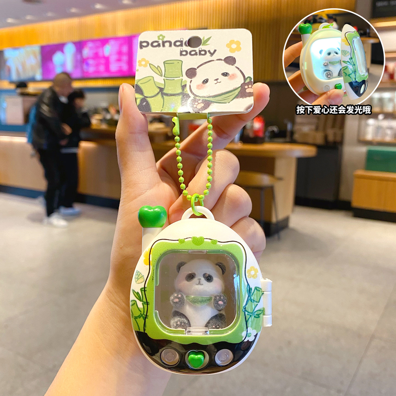 Baimao Panda Takeaway Keychain 2026 New Model Light-Up Bag Pendant Backpack Decoration Keychain
