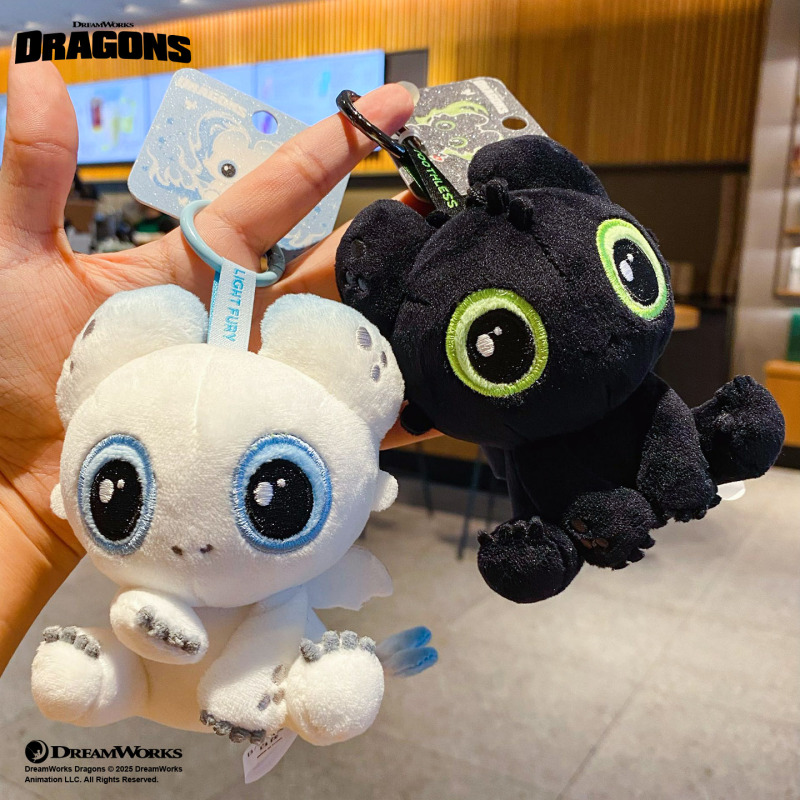 How to Train Your Dragon Toothless Light Fury Bag Pendant Couple Backpack Decoration Cute Keychain Keyring