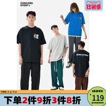 CONCORDEVENT MESH BELT SPLICE CRASH COLOR SPORT BREATHABLE PANTS MALE AND FEMALE STRAIGHT Pendant Sensant Pants CASUAL PANTS