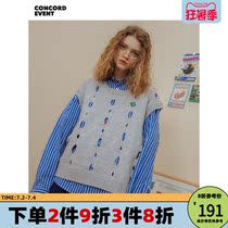 CONCORDEVENT Cave Adventurer Sweater Vest Polo Dot Dongle Embroidered Marker Hierarchy Wearing Waistcoat