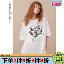 CONCORDEVENT Mens and womens dress short sleeves T-shirt 2022 new national trend loving printed summer compassionate