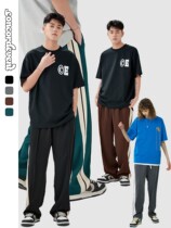 (live) CONCORDEVENT PANTS TIDE CARDS MEN AND WOMEN STRAIGHT Striped Long Pants Sports Casual Pants