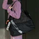 Nike, черная универсальная сумка на одно плечо, спортивный рюкзак