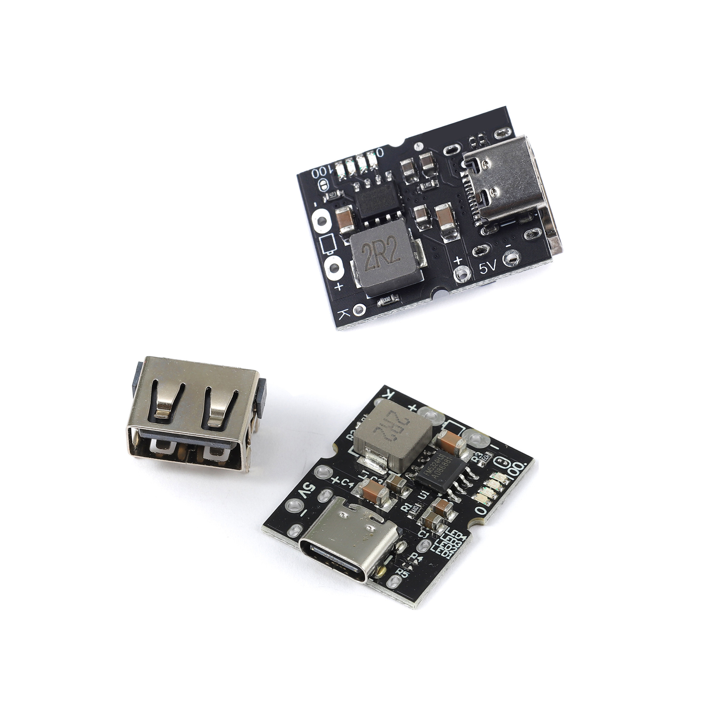 高精度5V2A充放电一体模块 Type-C输入 兼容4.2V锂电池