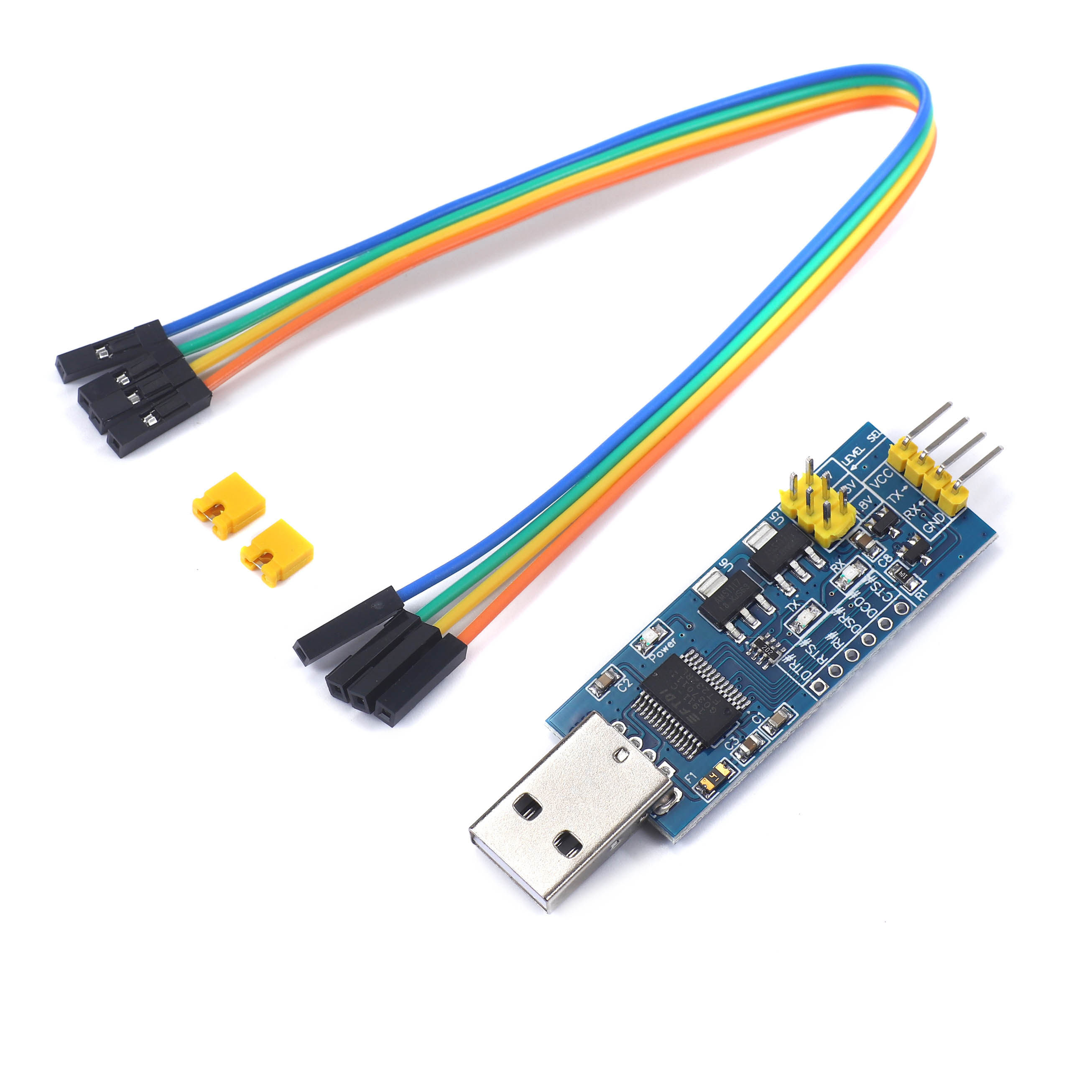 USB转TTL串口小板5V/3.3V/1.8V电平 下载烧录线 FT232RL串口模块