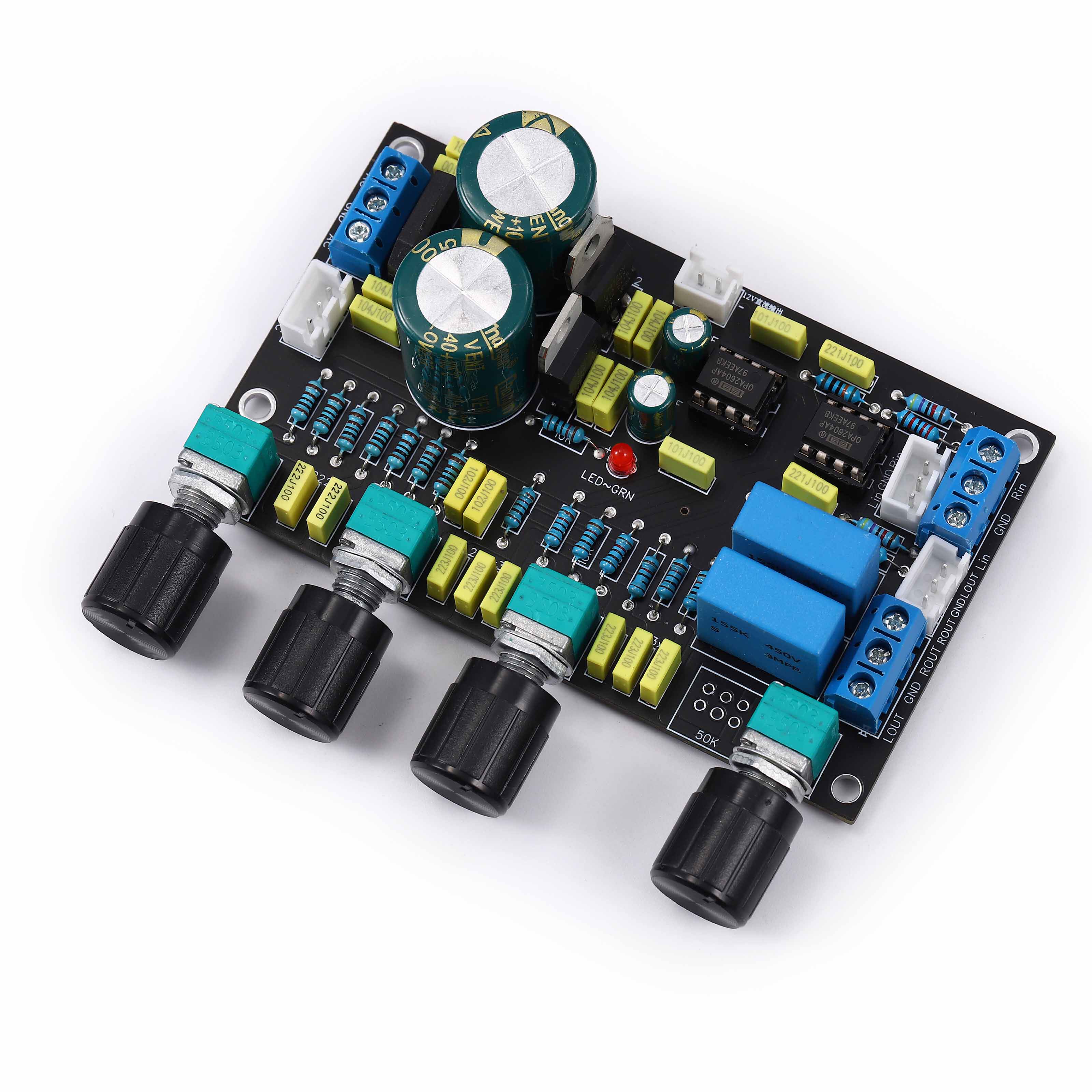 Купить HIFI лихорадка Уровень 2.0 двойной канал тон панель OPA2604 ...