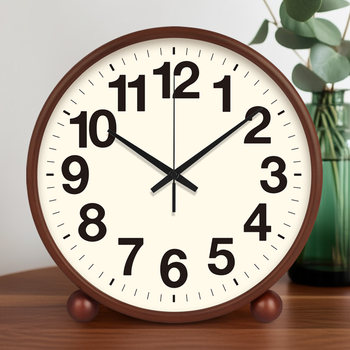Solid Wood Clock for Living Room, Home Use, 2025 New Model, Pendulum Table Clock, Sitting Clock, Bedroom Silent Large Character Clock Ornament