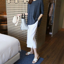 Maternity suit out of fashion summer short-sleeved top cotton and linen wide-leg pants Western style two-piece set casual Korean version of the tide