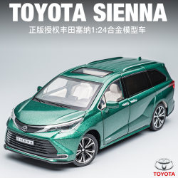 Toyota Senna ແທ້ຈິງທີ່ໄດ້ຮັບອະນຸຍາດຈາກໂລຫະປະສົມລົດແບບຈໍາລອງ 1:24 simulation ລົດແບບຈໍາລອງໄມ້ປະດັບຂອງປະທານແຫ່ງລົດຂອງຫຼິ້ນເດັກນ້ອຍ