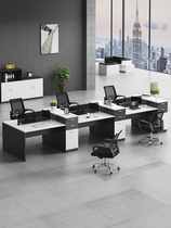 Minimalist modern office furniture 2 6 4 4 persons Screen Working position Staff Desk staff Computer table and chairs Composition