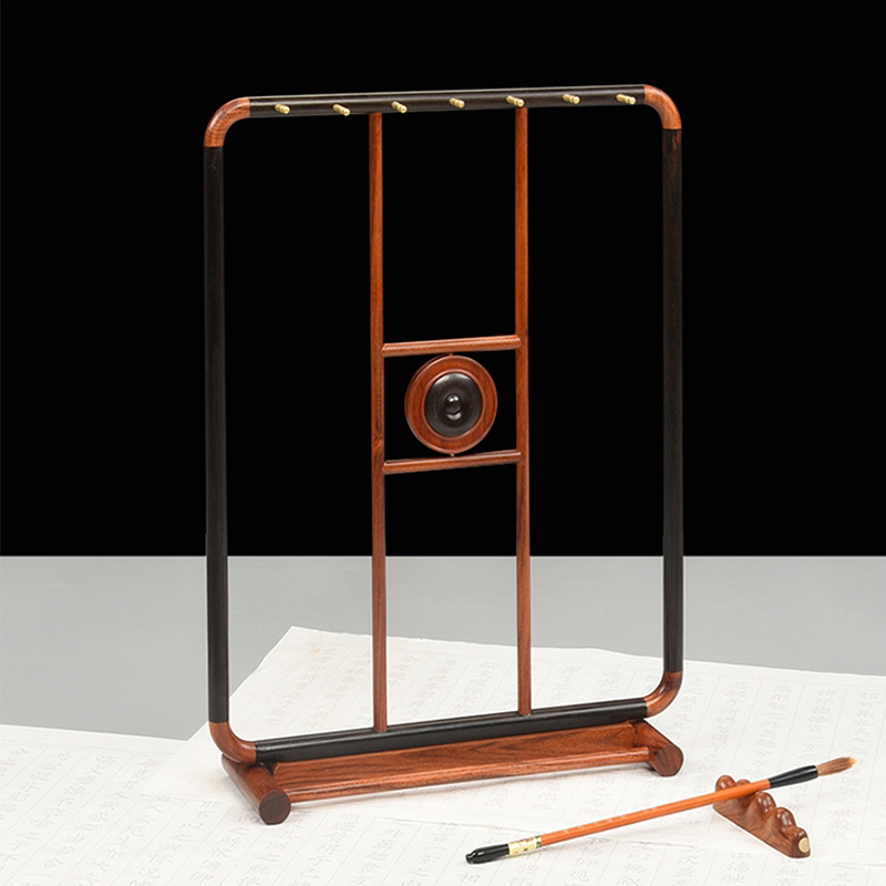 Acid branch wood Purple Sandalwood color square pen holder Wenfang Four Treasures Calligraphy supplies Hanging brush stand Business gifts