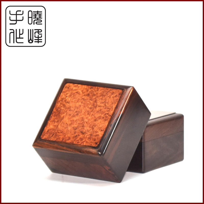 Xiaofeng Hands For Red Acid Branches WOOD BOX SEAL BOX SEAL CASE PORTABLE TEA BOX WOOD BOX CRAFT GIFT PENDULUM DECORATION GIFT BOX ANTIQUE COINS