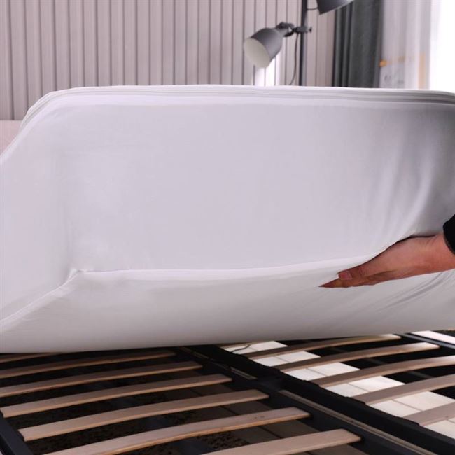 Giường bao gồm tất cả sáu mặt cover Giường đơn có khóa kéo có thể tháo rời nệm bọc bông Simmons bảo vệ - Trang bị Covers ga trải giường chun đẹp	