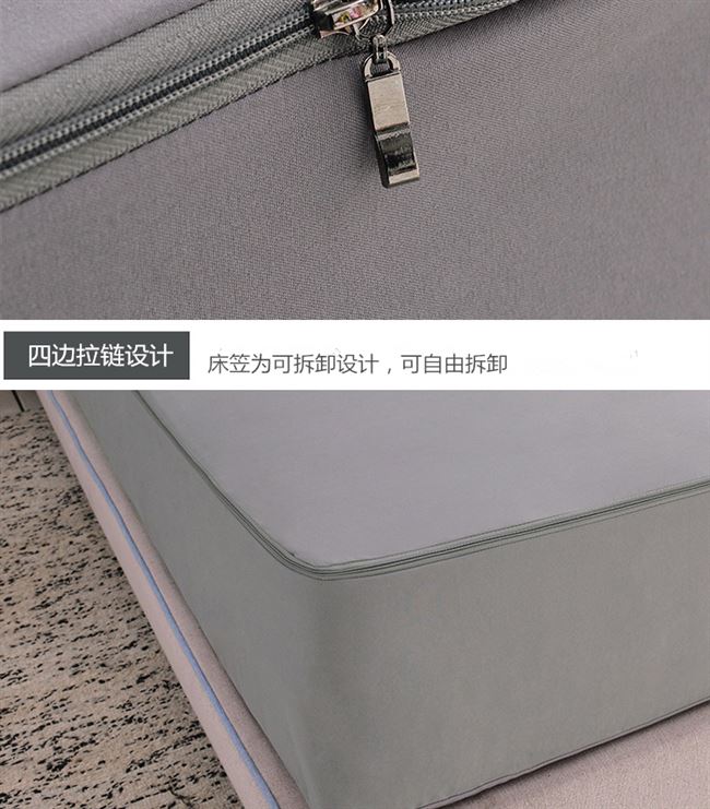 Giường bao gồm tất cả sáu mặt cover Giường đơn có khóa kéo có thể tháo rời nệm bọc bông Simmons bảo vệ - Trang bị Covers ga trải giường chun đẹp	