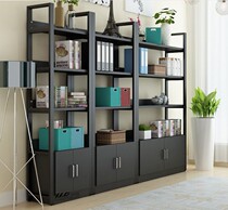 Office shelf filing cabinet short cabinet partition data Cabinet locker wooden filing cabinet industrial wind iron art