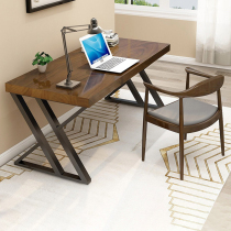 Solid wood desk desk desk desktop computer desk learning table simple home student bedroom Nordic industrial style table