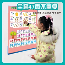 Childrens audio wall chart pinyin learning artifact Baby point reading sound book Infant literacy early education educational toy