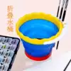 Convenient folding retractable silica gel bucket can be inserted pen wash pen bucket painting combined pen wash bucket gouache assembly pen wash pot thickened PP plastic