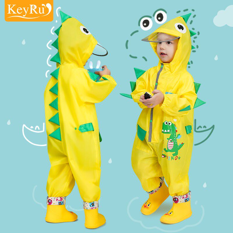 Children's conjoined raincoat set waterproof body boy girl child kindergarten 2021 Primary School students baby poncho