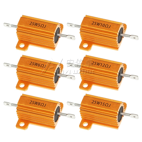 RX24 25W Золотая алюминиевая оболочка металлическая оболочка с высокой устойчивостью к охлаждению 1 евро 2K 3 5 8 8 10R 100 Ом