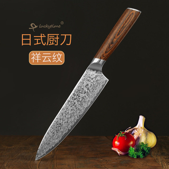 高档大马士革钢纹西式主厨刀切片切肉刀菜刀日式料理刀寿司刺身刀有何区别?-菜刀-淘宝好物网