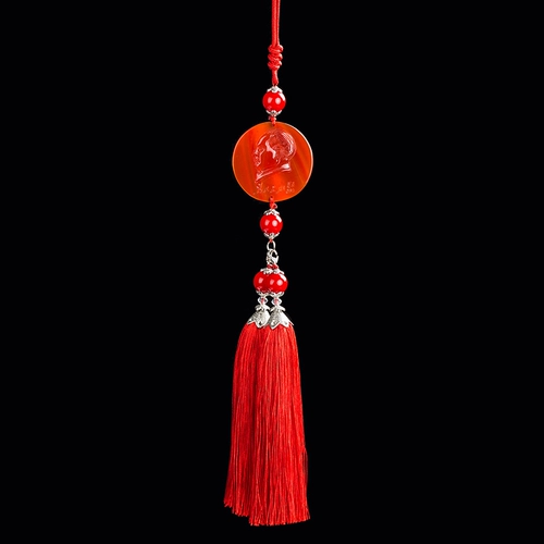 Подвеска для машины, высококлассный зеркало заднего вида, человеческая голова, китайский защитный амулет