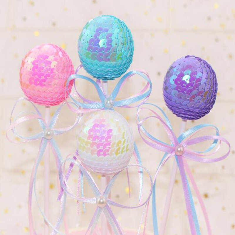 Cake Decoration Plug-in bright sheet Ribbon Pearl ribbons Balloon Festive Cake Decorated with Decorative Inserts Baking