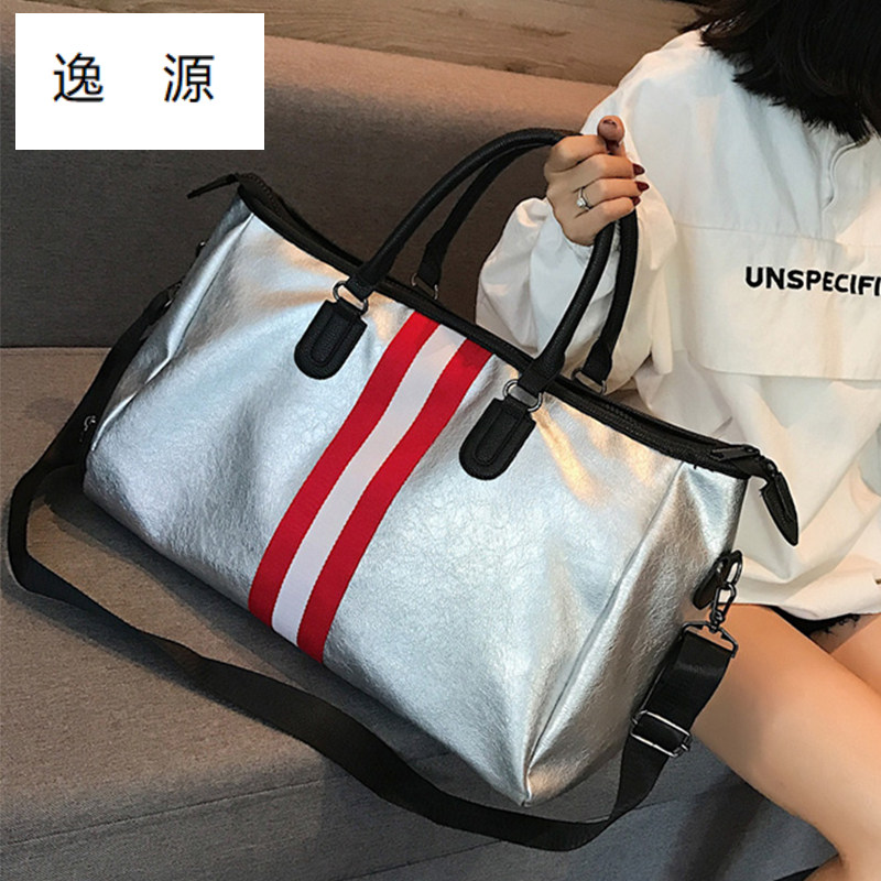 Net red Korean version 2018 new travel bag women's handbag bag luggage bag men's large capacity short travel wave bag