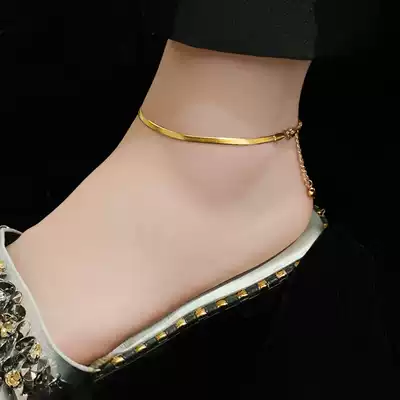 Advanced sense light extravagant feet refined female 2021 New temperament Korean version of Mori stretch retractable anklets sexy accessories