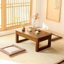 Kang table Solid wood Chinese zen tea table Japanese tatami coffee table Simple balcony bay window table Small coffee table Low table