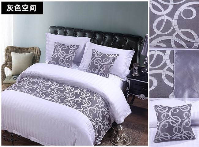 Giường khách sạn với khăn trải giường và khăn trang trí đặc biệt theo phong cách khách sạn chống bẩn trang trí giường đuôi khăn giường cờ giường gối - Trải giường