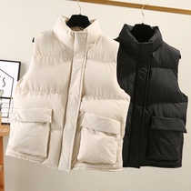 2021 autumn and winter New down cotton vest female students short wear apiece jacket jacket vest jacket