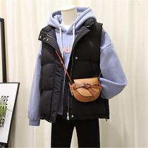Down cotton vest womens short Joker Korean loose waistcoat wear 2021 autumn and winter New vest horse jacket jacket