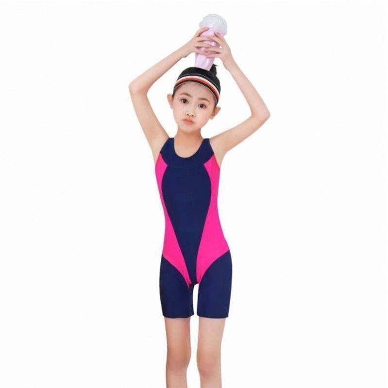 Swimming competition 2020 Girl swimsuit Summer CUHK Tong Lianping Flat Corner Cute Swimwear Korean version Anti-proof training