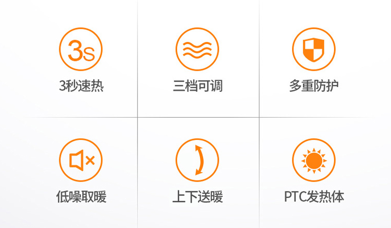 韩国大宇 即热型电热取暖器 冷暖两用 图2