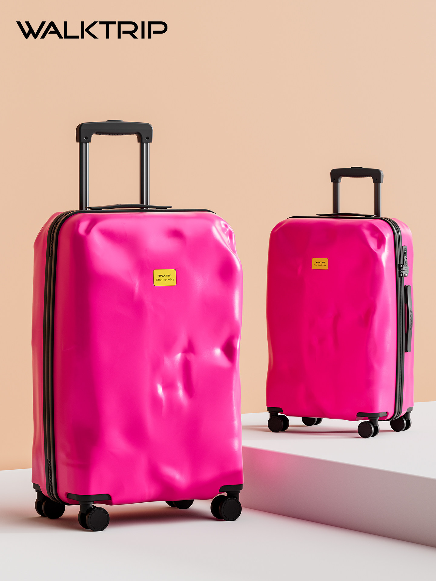 24-inch sturdy and durable travel suitcase with explosion-proof zipper, suitable for men. Also includes a trolley-style carry-on suitcase.