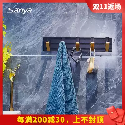 Punch-free invisible adhesive hook wall hanging creative mystery after folding coat hook clothes hanger into the house light luxury row hook