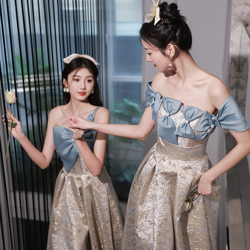 High-End Bridesmaid Dresses 2026 New Wedding Bridesmaid Dresses Sister Group Dresses Women's French Evening Dresses Can Be Worn Casually High-End Bridesmaid Dresses 2026 New Wedding Bridesmaid Dresses Sister Group Dresses Women's French Evening Dresses Can Be Worn Casually