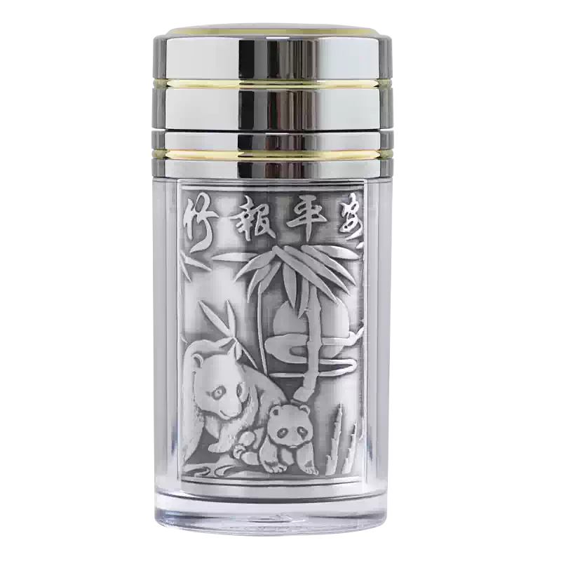 百歲坊純銀茶杯雲南雪花銀質便攜杯送長輩伴手禮選用