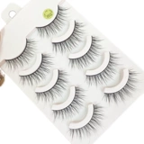 Велосипедная вилка, накладные ресницы, плотное мягкое масло для загара, 5 пары, европейский стиль, 3D